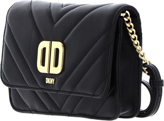 Sac Bandoulière DKNY Delphine En Cuir D'agneau - Couleur Chino/Blk - Neuf Avec étiquettes