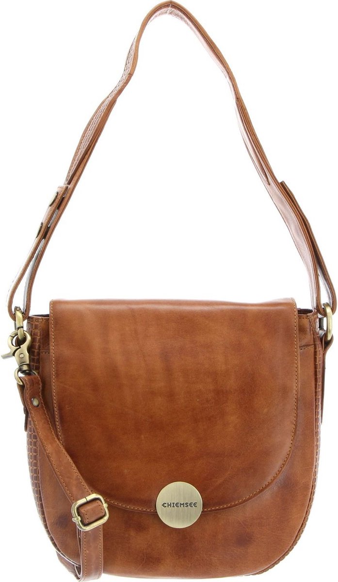 CHIEMSEE Leren Schoudertas Brisbane Shoulderbag Cognac Bruine