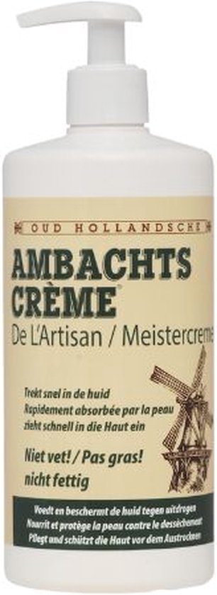 Ambachtscrème 450ml pomp – handcrème voor mannen en vrouwen