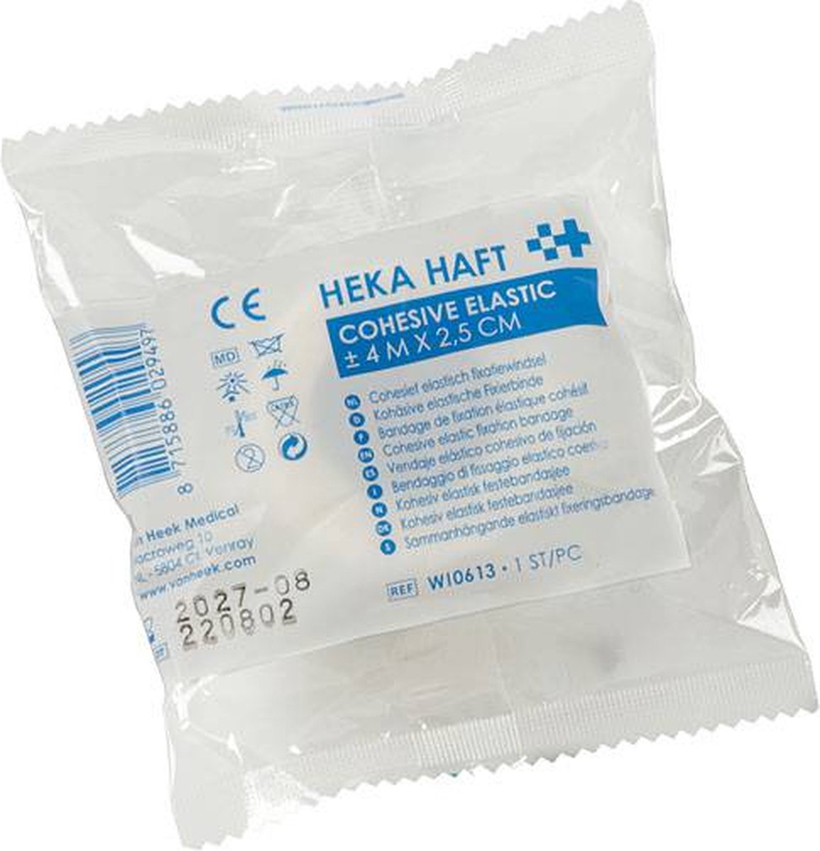 Goedkoopste Heka haft - zelfklevend fixatiewindsel - 4 m x 2,5 cm - niet-steriel