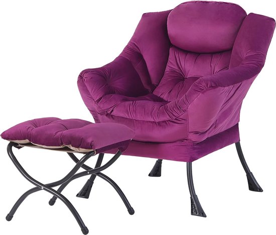SESHINELL Luie stoel met Ottomaanse, moderne accentstoel, lounge