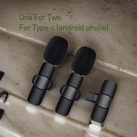 OSA Lavalier Minimicrofoon, Draadloze Opnamemicrofoon, Set Van 2 Mobiele Microfoon Voor Iphone Video Opnames Youtube Interview Vlog Voor 14 En Lager 639383468
