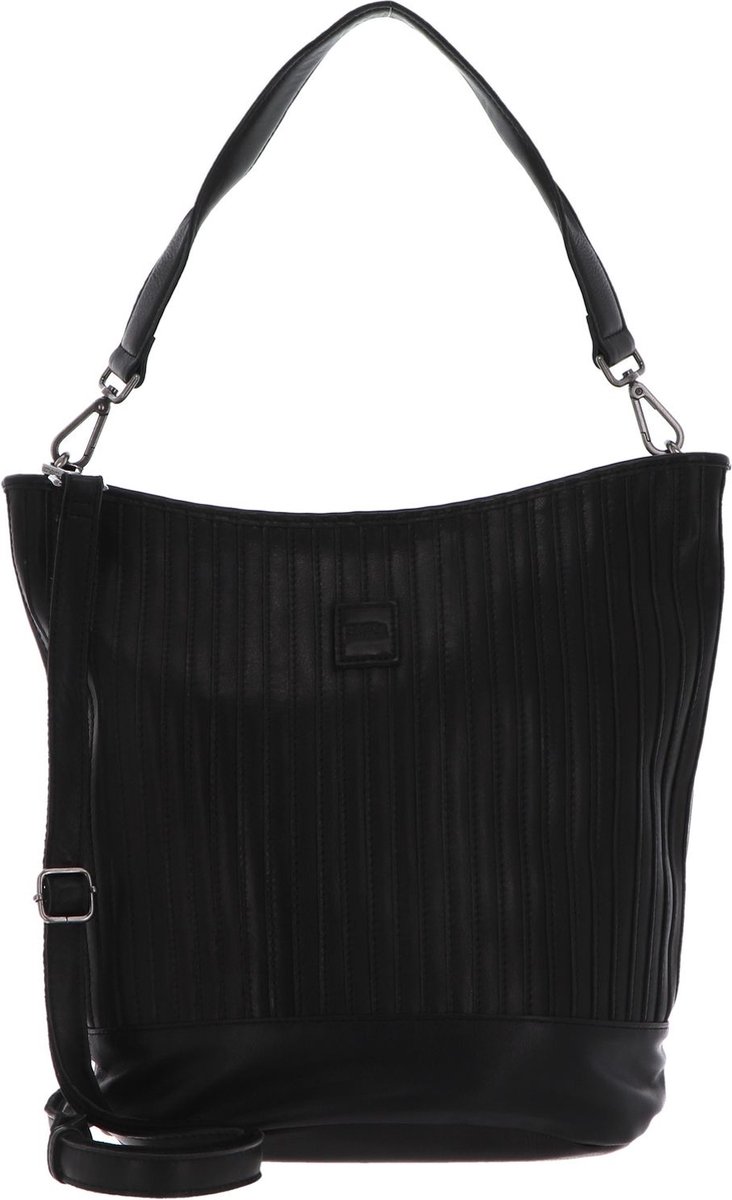 FREDsBRUDER Leren Schoudertas Vertical Hobo Black Zwart