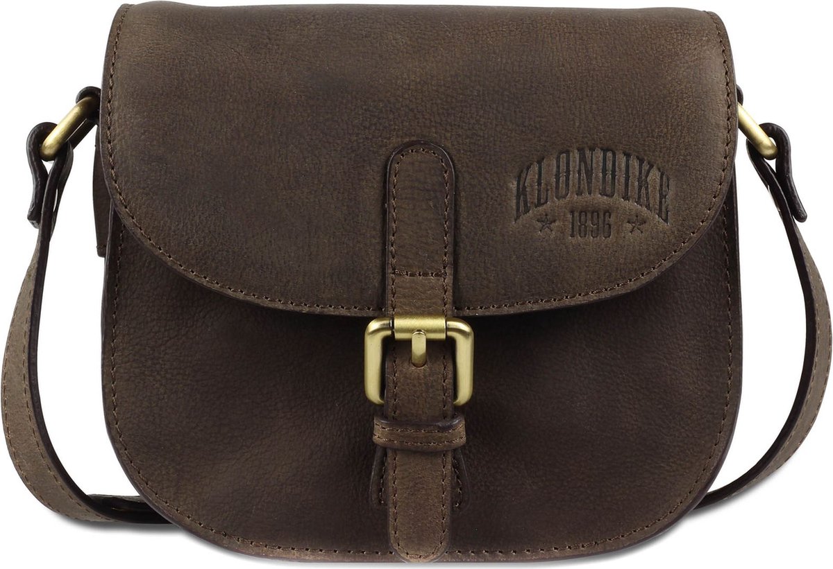 KLONDIKE 1896 Schoudertas Avondtas Yukon Carey Shoulder bag small Dark Brown Bruine