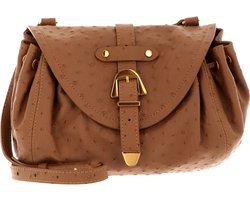 COCCINELLE Leren Schoudertas Alegoria Ostric Handbag Nocciola Lichtbruin