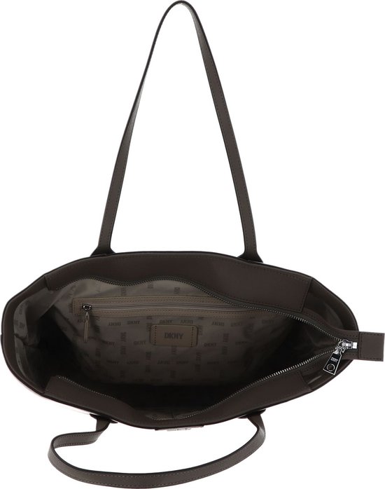 DKNY Leren Shopper Schoudertas Carol Saff Tote Bag Truffle Lichtbruin
