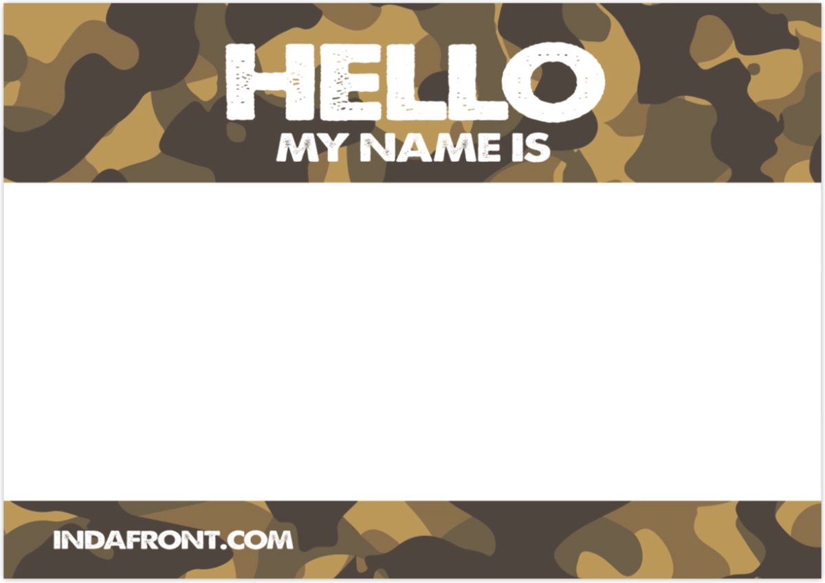 Hello My Name is Stickers - Camouflage - 50 stuks