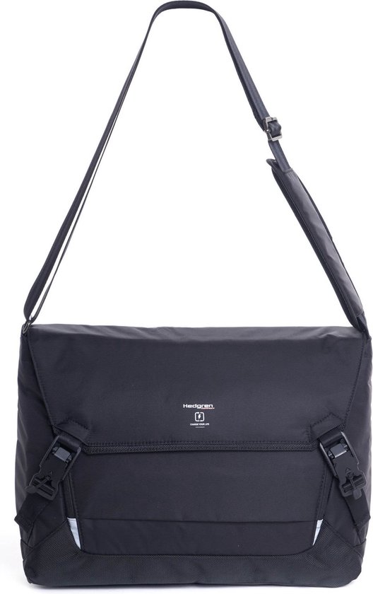 Hedgren Sac à épaule bandoulière pour ordinateur portable Link Tie Messenger 15" RFID Black Noir