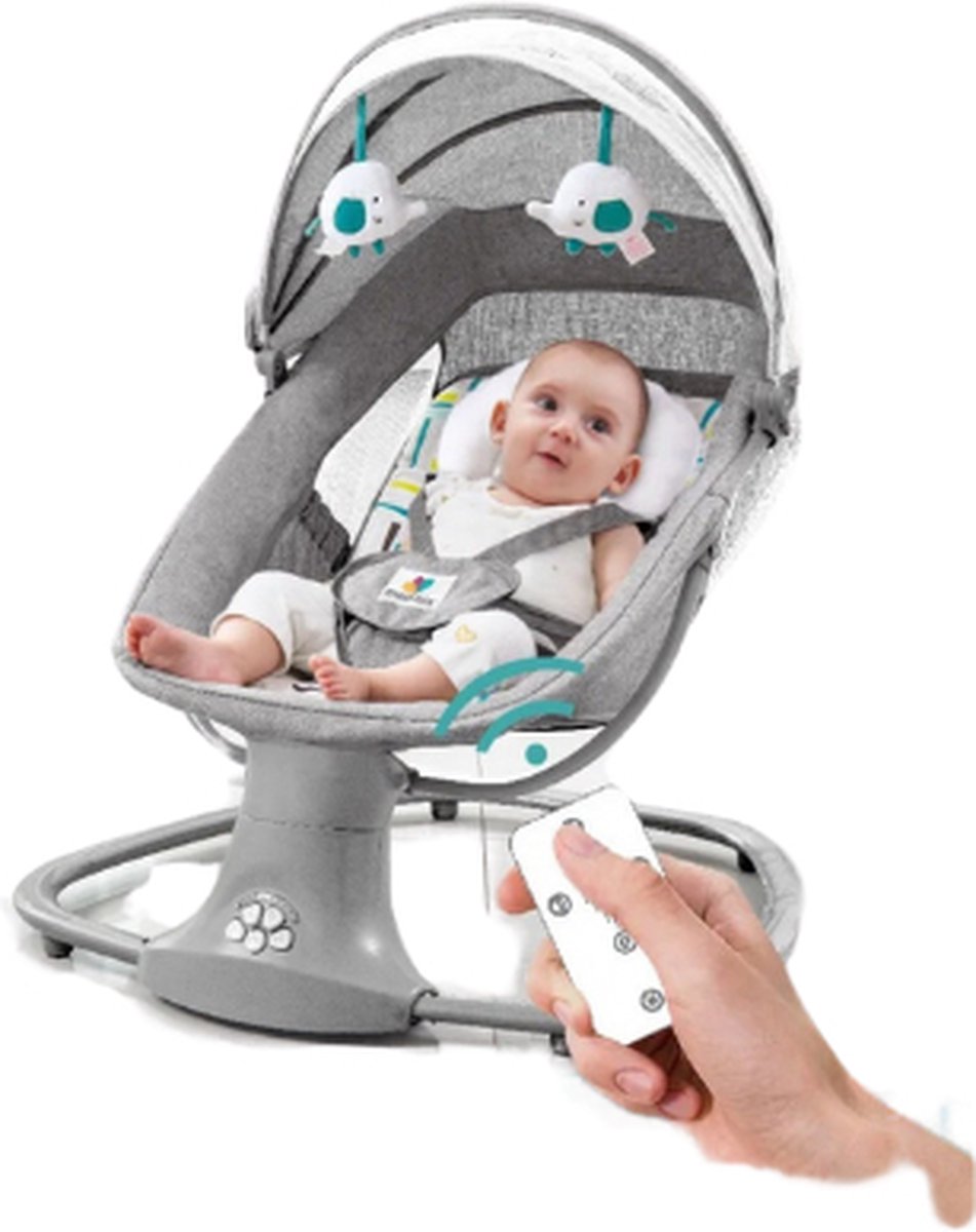 Goedkoopste BellissiBo® Wipstoel - Babyschommelstoel - Babywiegstoel - Muziek - Hor - USB & Batterijen - Verstelbare Rugleuning - 67x76x81 cm