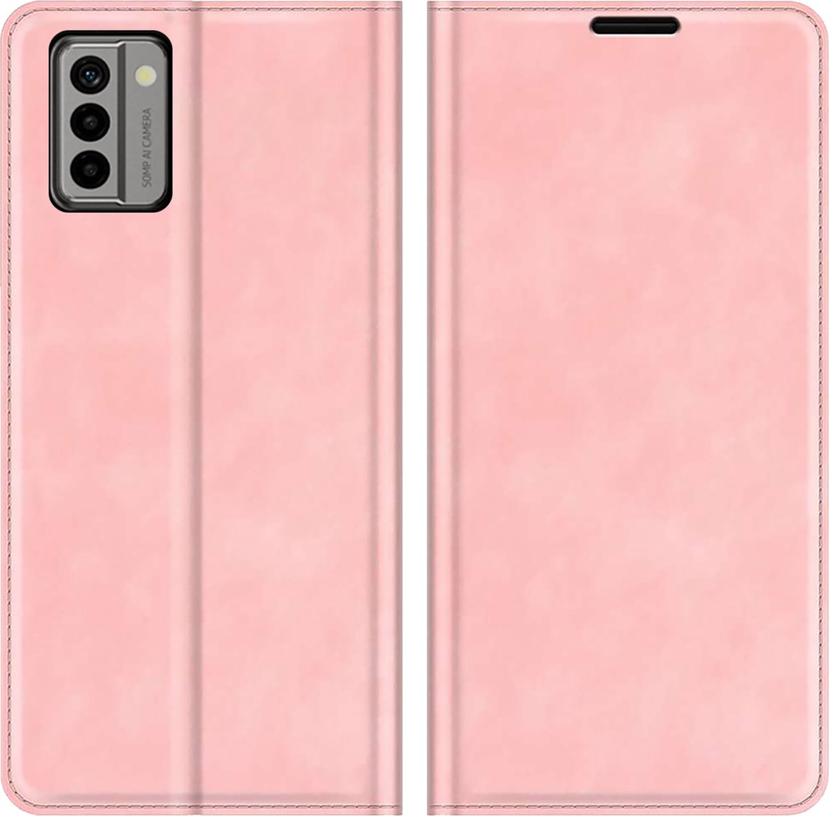 Cazy hoesje geschikt voor Nokia G22 - Hoesje met Pasjeshouder - Luxe Book Case - Roze