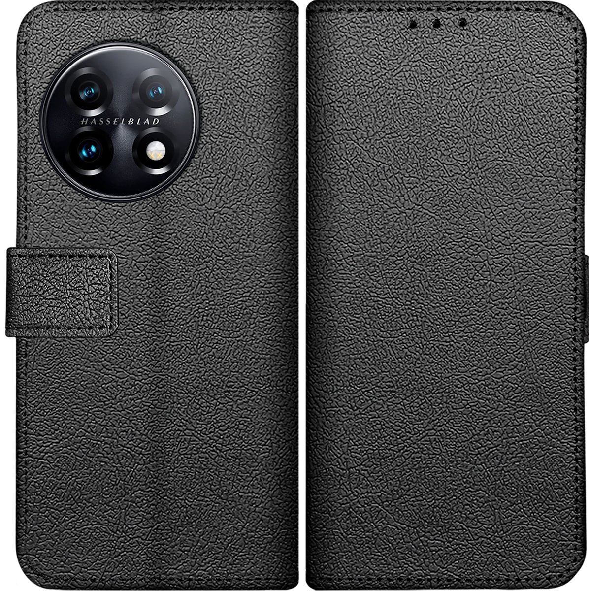 Cazy hoesje geschikt voor OnePlus 11 Hoesje met Pasjeshouder - Bookcase Classic - Zwart