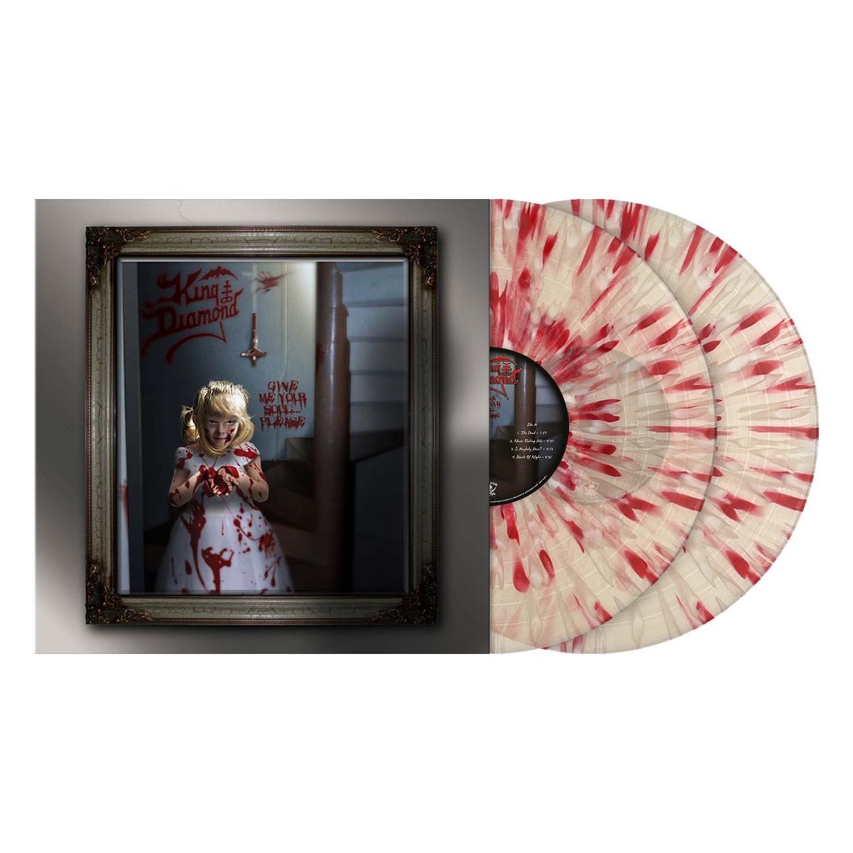 King Diamond - Give Me Your Soul...Please 2LP (clear with red & white splatter vinyl)