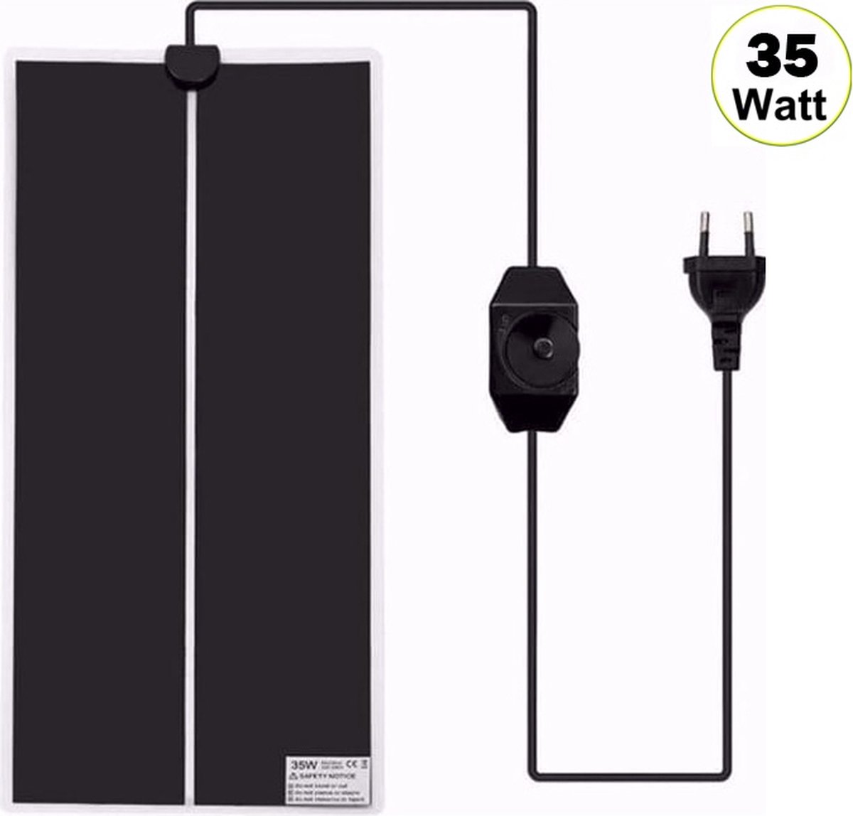 UniEgg™ Warmtemat - 28 x 65 cm - 35 watt - met regelaar - voor kuikens en kippen - reptielen - amfibieën - pluimvee