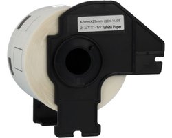 Label Tape Geschikt voor Brother DK-11209 | 62 x 29 mm | Zwart op Wit - 800 Labels per Rol - 1 stuk - Geschikt voor: TD-4100N QL-500 QL-550 QL-560 QL-570 QL-580N QL-650TD QL-1050N QL-1060N QL-700 QL-710W QL-720NW QL-800 QL-810W QL-820NW TD-2130N
