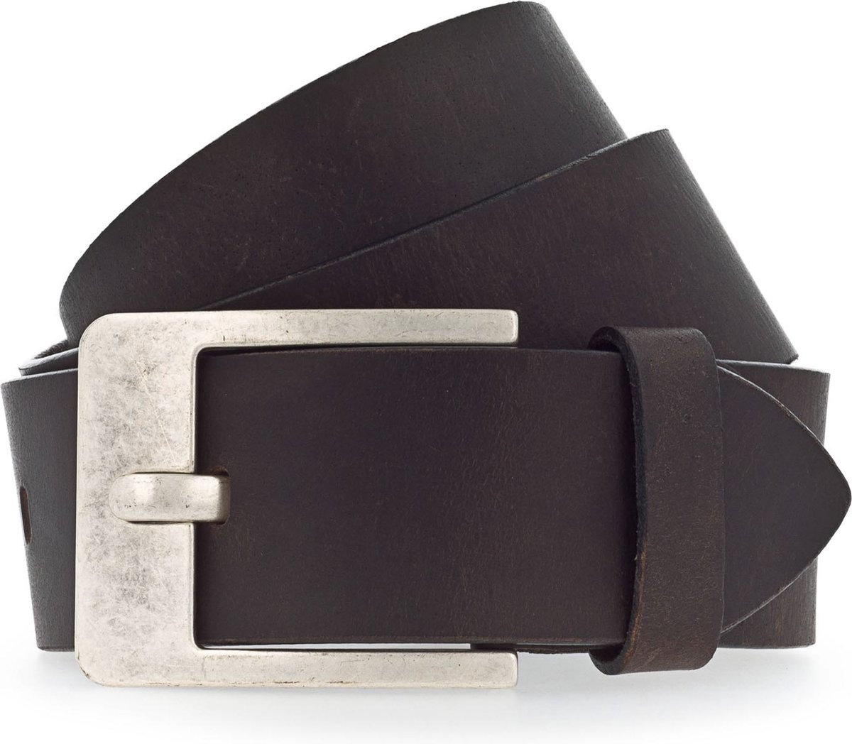 Vanzetti Leren Riem Denim Love 45mm Full Leather Belt W100 Dark Brown Bruine