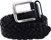 Marc O'Polo Leren Riem 35mm Braided Leather Belt W85 Black Zwart