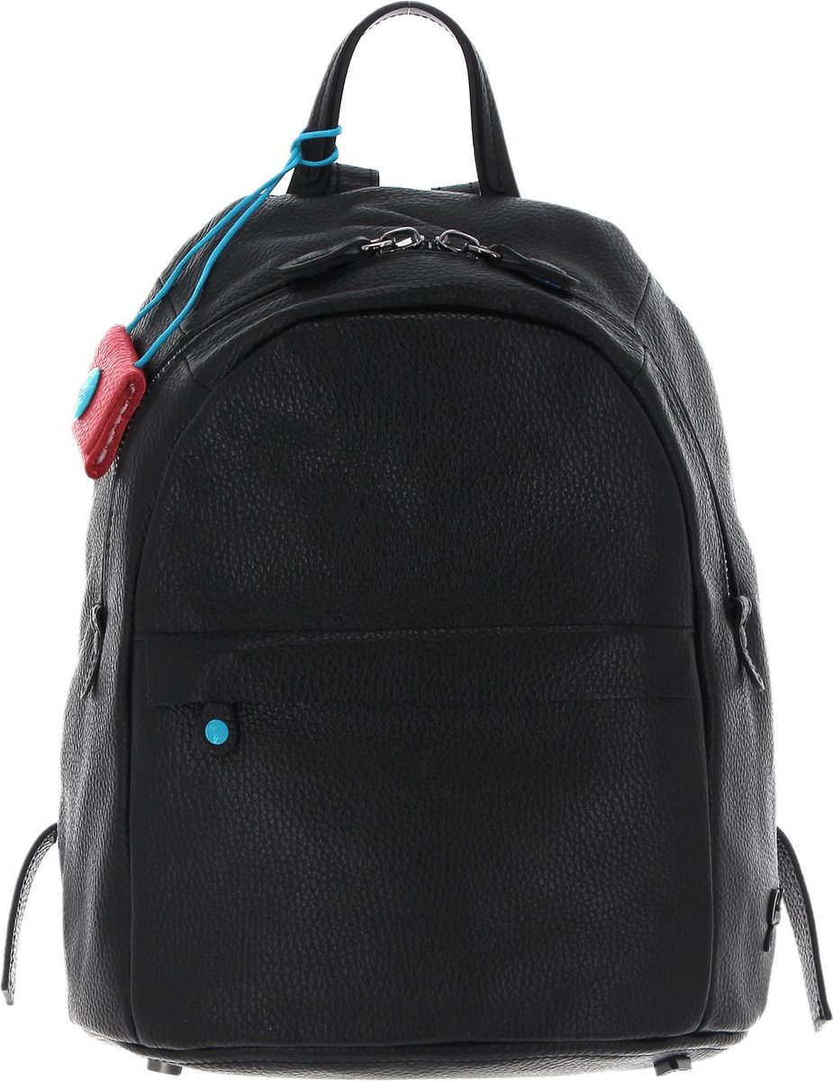 Gabs Leren Rugzak Anita TG Ruga Stitching Black Backpack Nero Zwart
