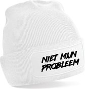 Niet mijn probleem Warme Wintermuts | Beanie | Muts | Winter | Kou | Koud | Tekst | Cadeau | Apres Ski | Wintersport | Skimuts | Verzending binnen 24 uur!