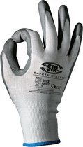 SIR SAFETY DYTEX GANT, Wit - Tricot Dytex de haute qualité - Polyuréthane résistant à l'usure - Manchette élastique - x12 Pièces