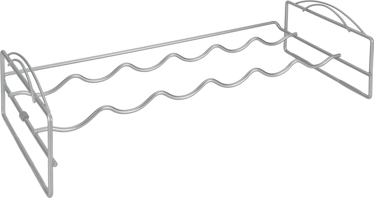 Metaltex - Flessenrek voor 6 flessen - Voor wijn of frisdrank - 56 x 25 x 13 cm - Wijnrek - Stapelbaar en dus uitbreidbaar