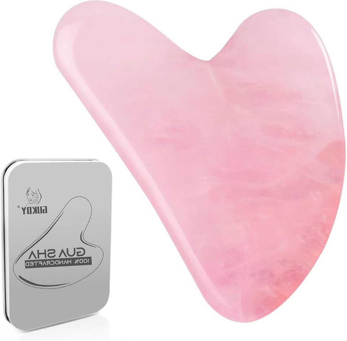 Goedkoopste 100 Natuurlijke Jade Gua Sha Massage Tool voor Gezichtsverzorging - Verlicht Rimpel Oogwallen Behandeling - Roze