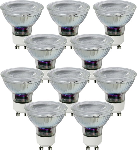 10x Dimbare LED module – Vervangt GU10 – Lage inbouwdiepte – 4000K neutraal wit – 3.8 Watt – 270 Lumen – Universeel – Ultra dun