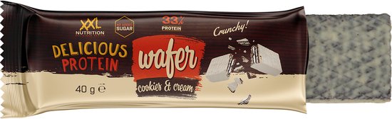 XXL Nutrition - Delicious Protein Wafer - Proteďne Wafelmix, Eiwit Snacks - Cookies & Cream - 12 pack van XXL Nutrition — afbeelding 2