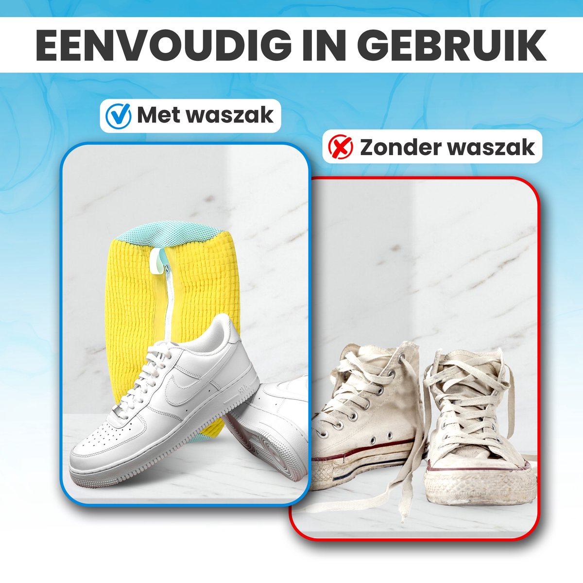 Bewern 2 Delige Waszak Schoenen met Rits – 360° Uitgebreide Reiniging - Sneakers Waszak voor Wasgoed - Schoen Waszak Wasmachine — afbeelding 7