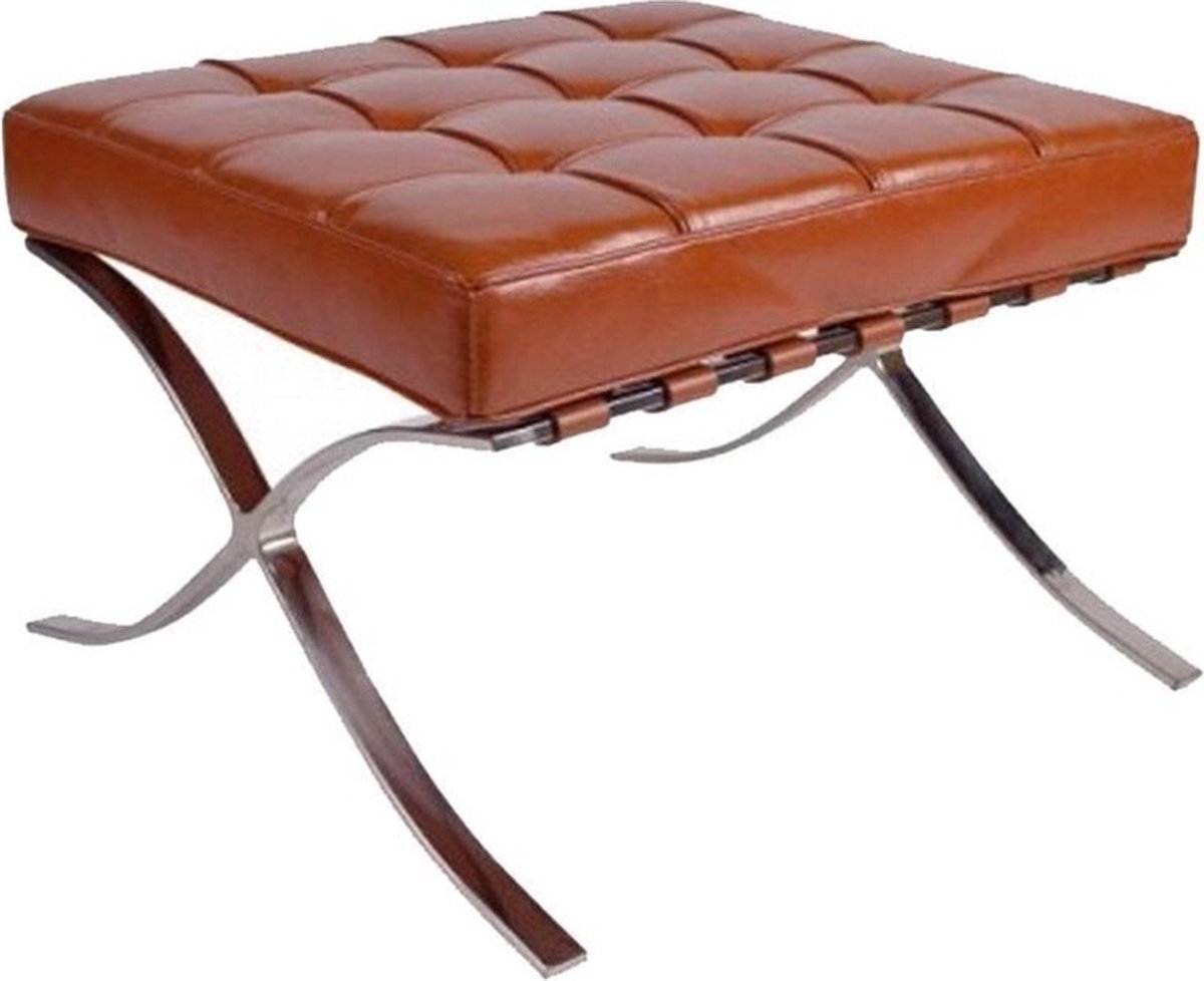 Meubilair Hocker Ottoman Voetenbank Poef Barcelona Chair Cognac