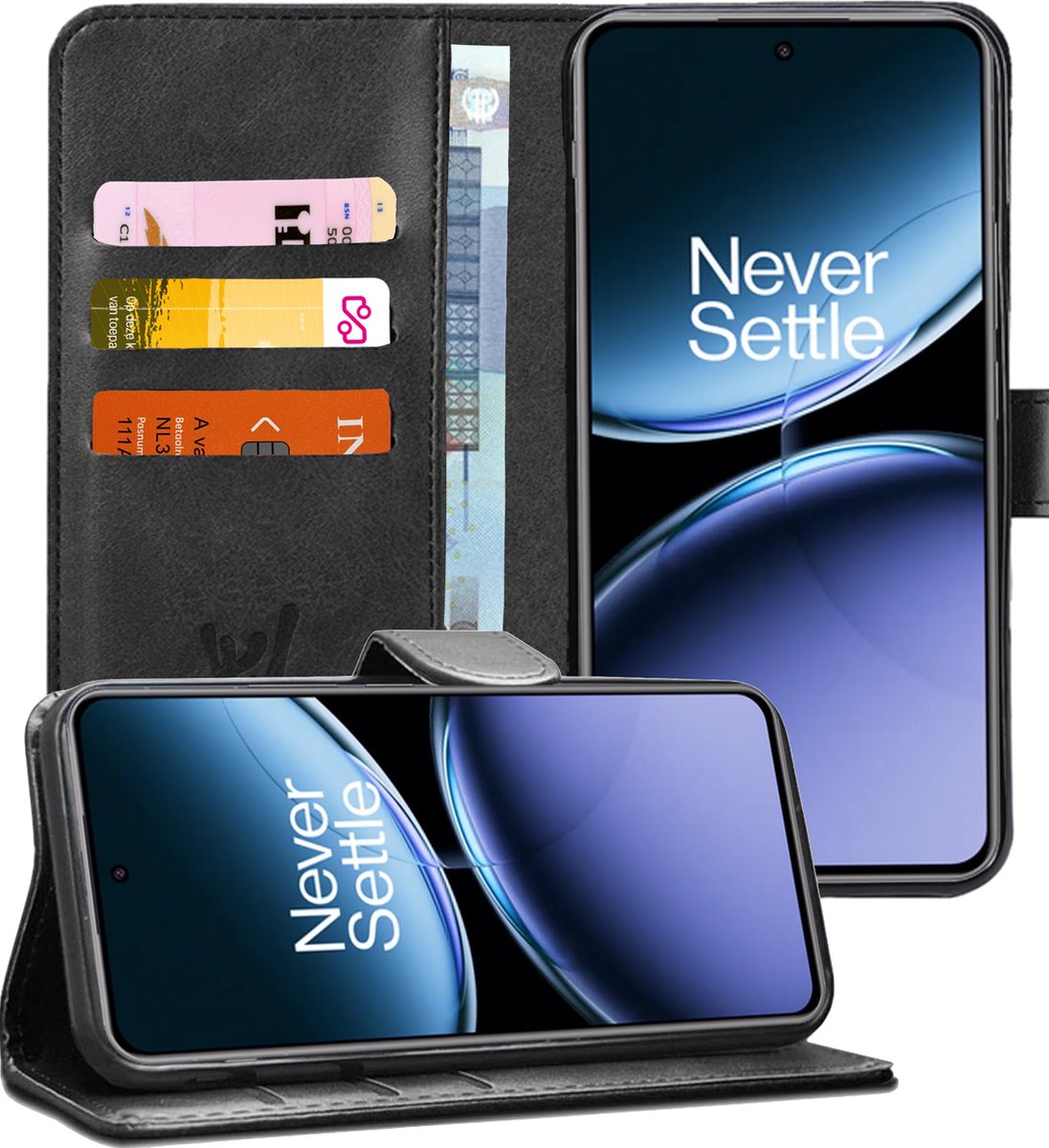 Hoesje geschikt voor OnePlus Nord 4 - Portemonnee Book Case Zwart