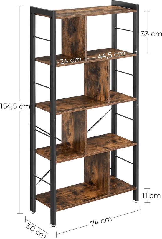 KOMFOTTEU Boekenkast, 3 niveaus, boekenkast met 9 vakken, kubusrek, vrijstaand, kantoorrek met magneetsluiting, archiefkast 90 x 29 x 90 cm (donkergrijs