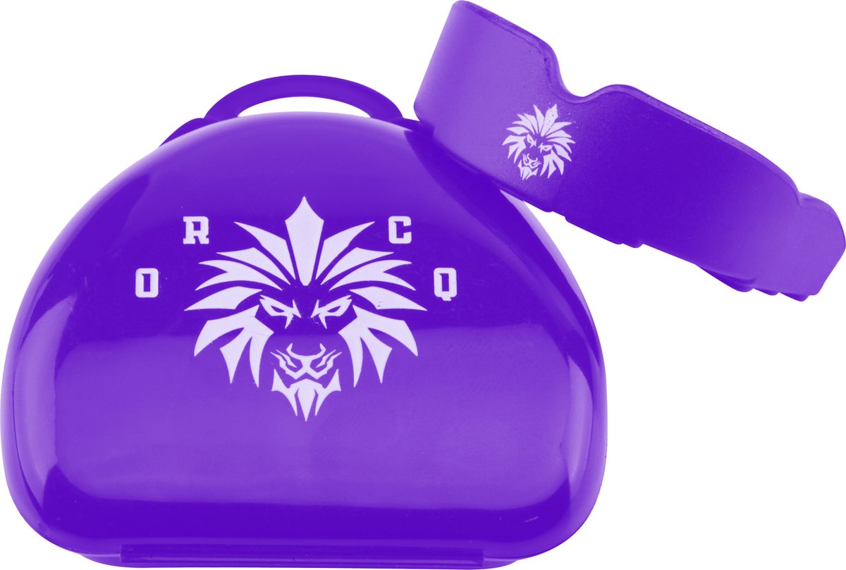 ORCQ Gebitsbeschermer - Mouthguard voor Boksen, Kickboksen en Hockey - Gebitsbeschermer voor de Jeugd/Junioren - Bitje met opbergdoosje - Paars