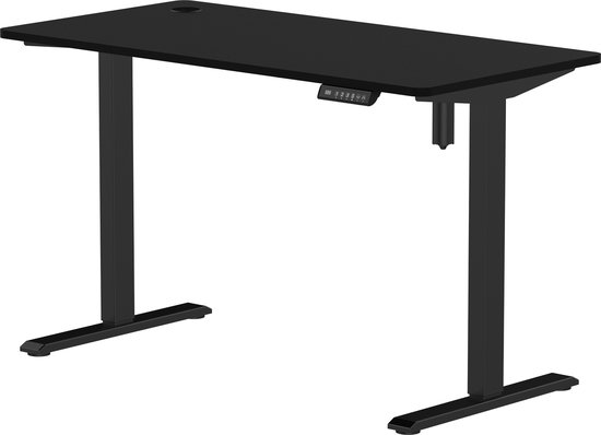 Elektrisch Verstelbaar Zit-Sta Bureau compact 118 x 60 cm | Zwart – Intens Zwart | Hoogte 72 – 118 cm | Stabureaus.nl®