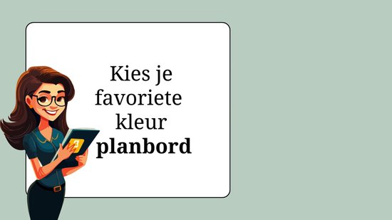 Planbord met Stickers Mint - Dagplanner Kind - To Do Planner - Schoolspullen - Takenlijst voor Kinderen