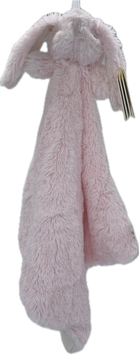 Knuffeldoekje baby en peuter – Kraamcadeau - Knuffeldoek met konijn als dierenvriendje – Vierkant 30x30 cm - Roze - Knuffelzacht