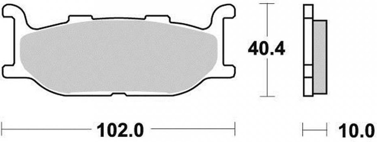 Malossi remblok voor scooter Yamaha 400 Majesty 2004 tot 2008 6215033 / voor / enkele schijf Nieuw