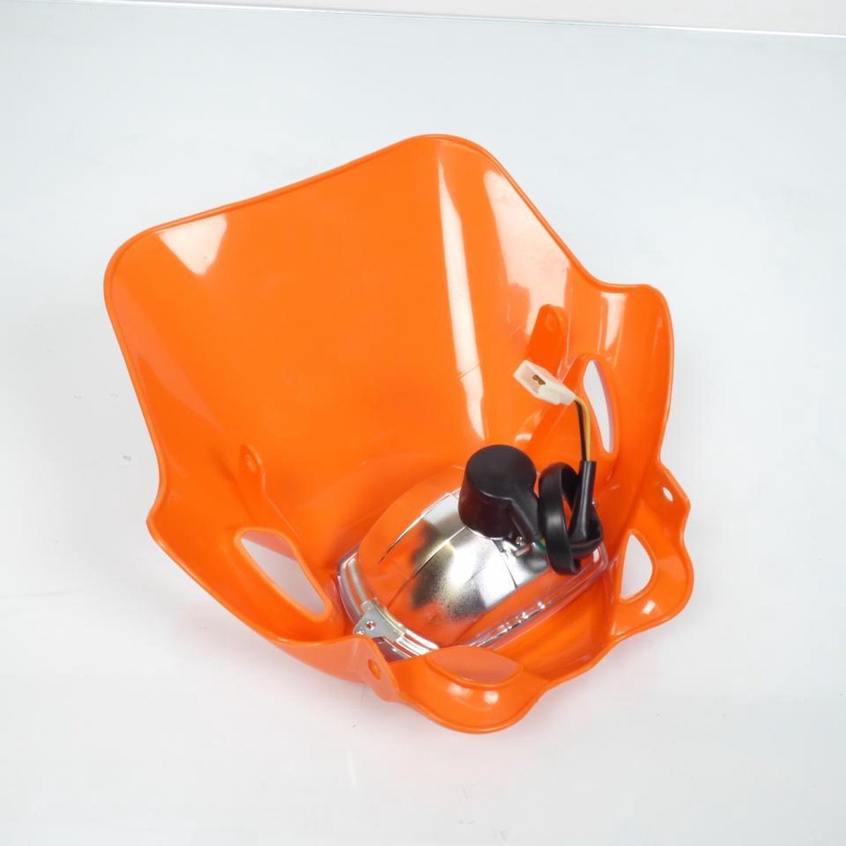 oranje koplampplaat met optische koplamp voor enduro off-road crossfiets nieuw