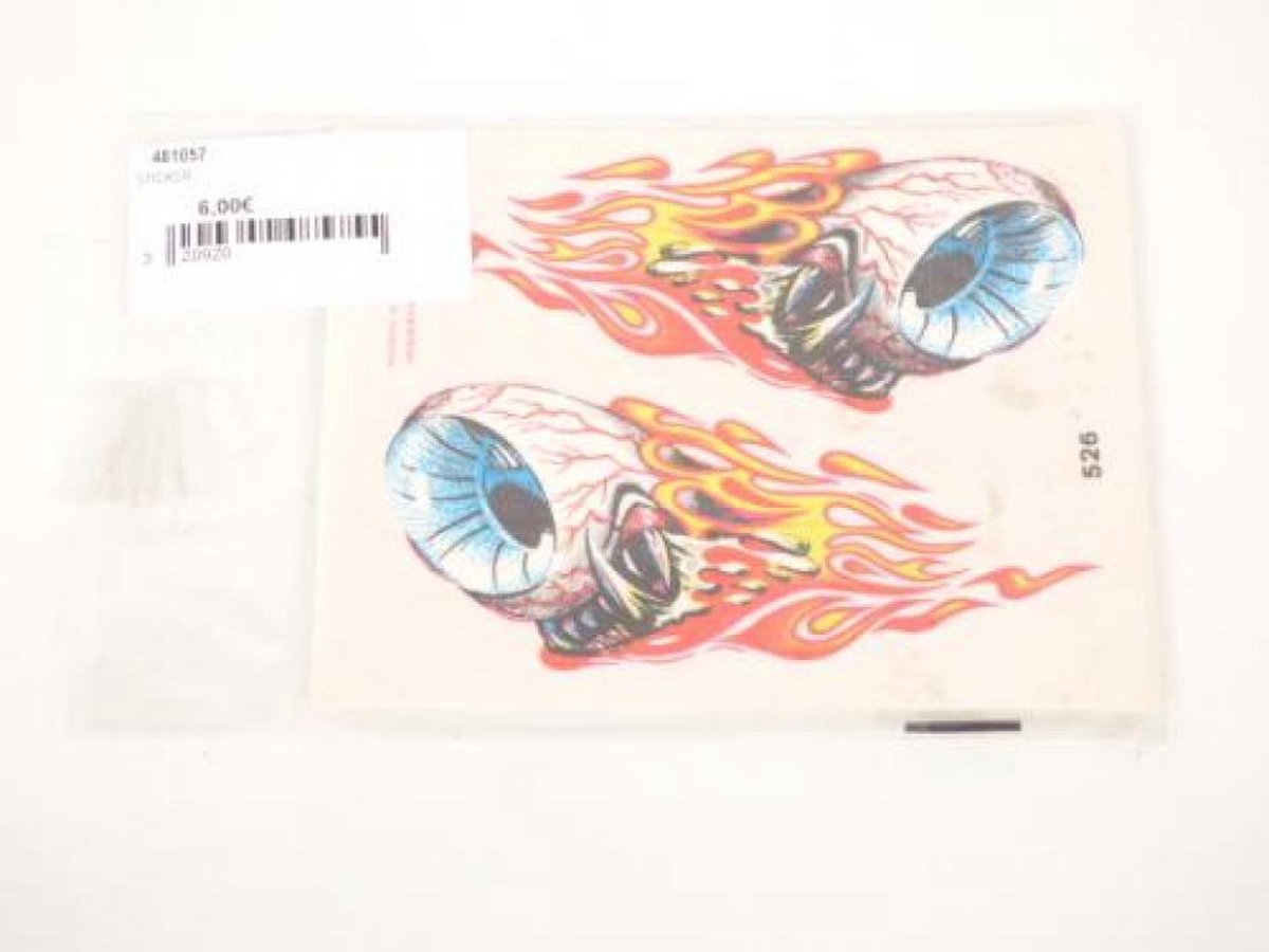 stickers rode ogen in brand biker stijl voor motoren nieuw