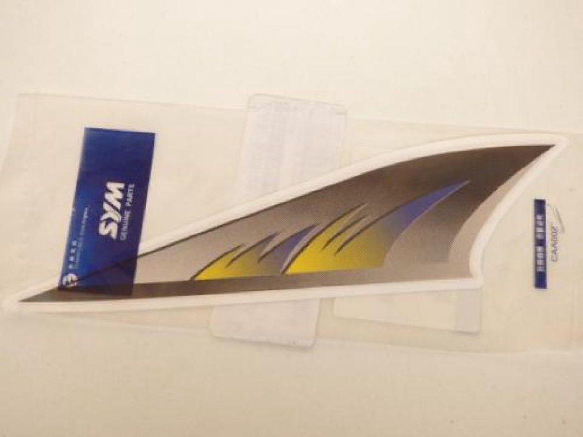 autocollant stickers origine noir pour scooter sym 50 symphony 87123-awa-000-t4 neuf