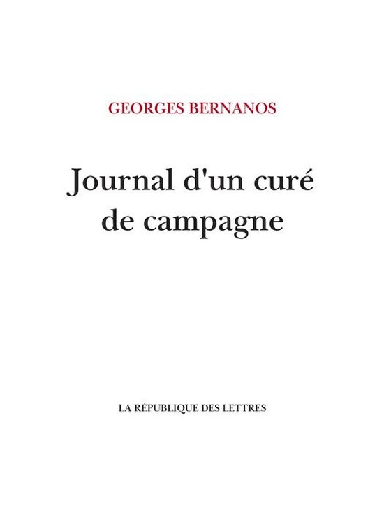 Bernanos - Journal d'un curé de campagne - cover