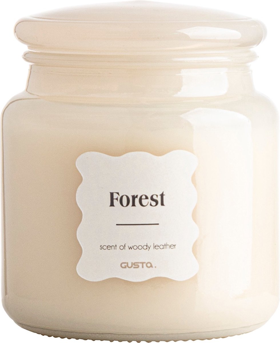 Gusta - Geurkaars in apothekerspot FOREST - 10x11 cm