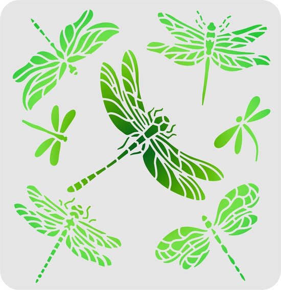 Dragonfly Stencils Template 30x30cm Plastic Dragonflies Drawing ...