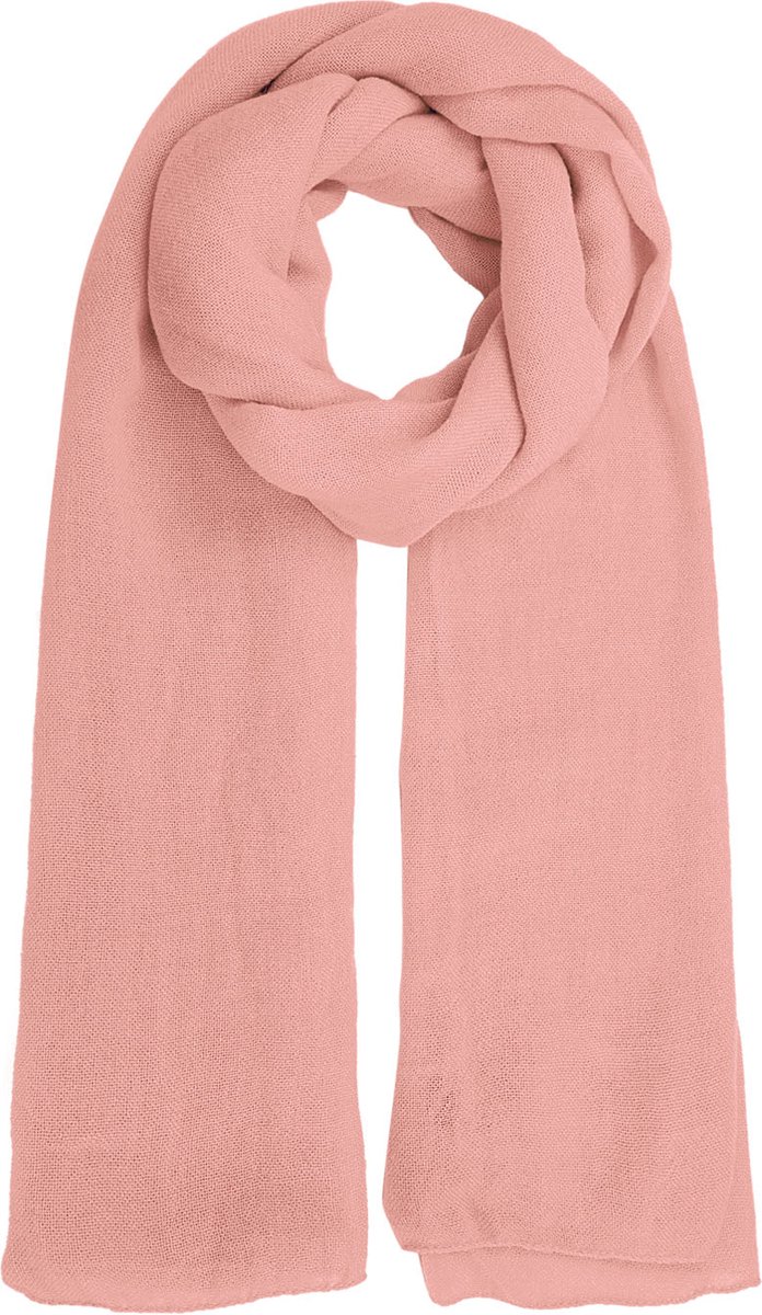 Sjaal effen kleur - koraal roze