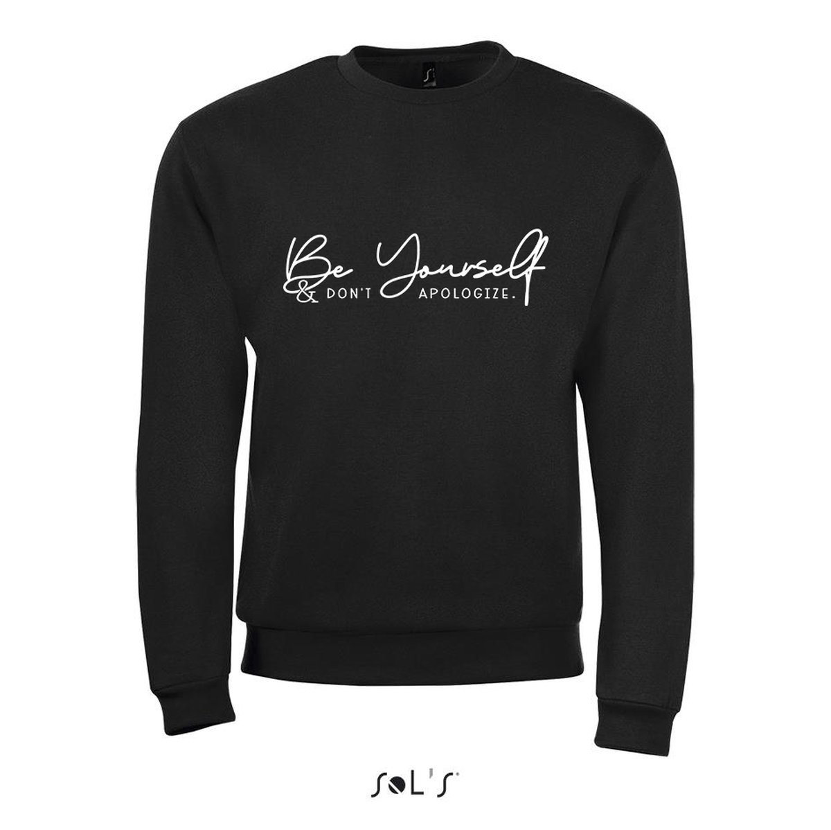Sweatshirt 2-159 Be Yourself - Zwart, S