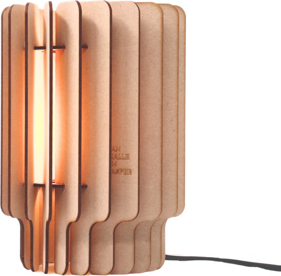 Nova tafellamp E27 - Naturel MDF - Bouwpakket - DIY