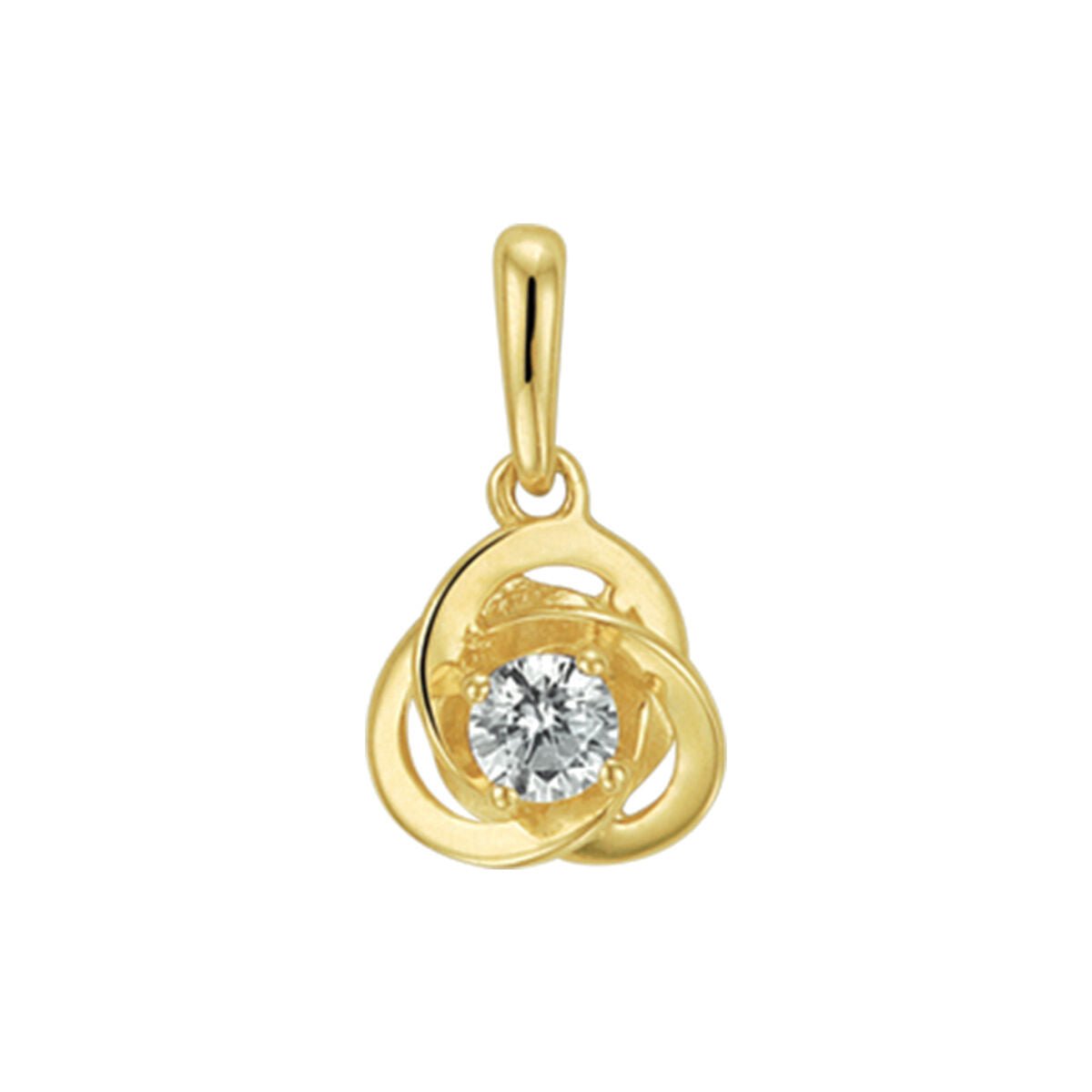 14K geelgoud hanger zirkonia 4028306