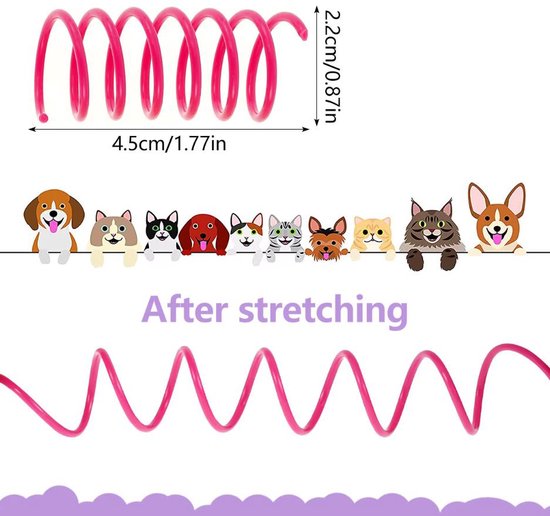 Springveer Katten Kattenveertjes - Gekleurd - 5 stuks | Kattenspeeltjes - Springveer ...