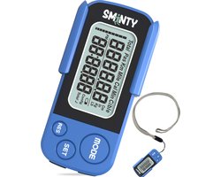 Sminty® Podomètre Pocket Blauw - Tracker d'Activité - Podomètres - Capteur 3D - Groot Écran - Podomètre - Clip - Femme - Homme - Enfants