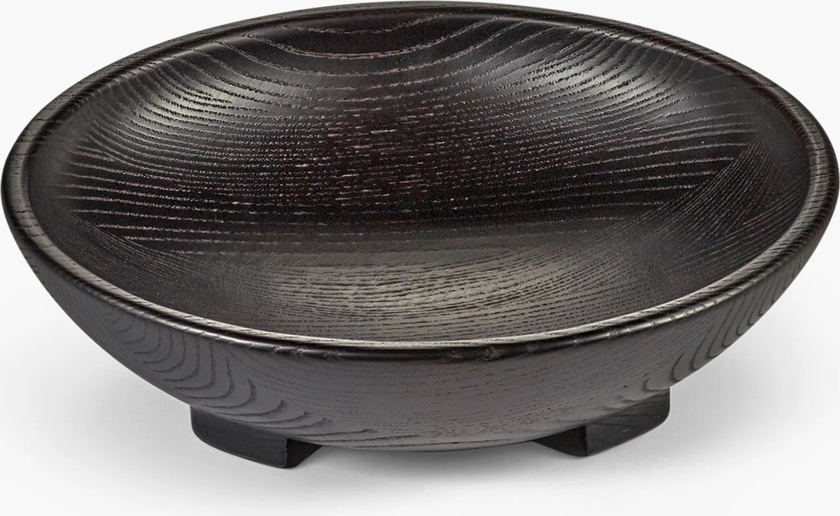 Serax Uncharted Out of Lines schaal 28.6x23.7cm H8cm carbonised ash zwart