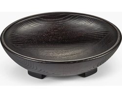 Serax Uncharted Out of Lines schaal 28.6x23.7cm H8cm carbonised ash zwart